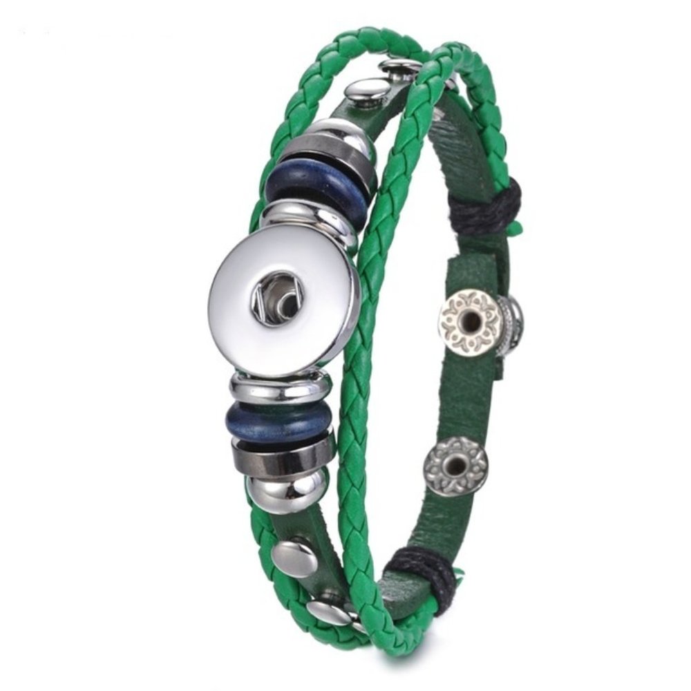 Green Snap Bracelet for Snap Jewelry